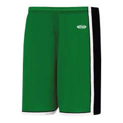 Athletic (AK) Knit Athletic Knit (AK) BS1735A-440 Adult Kelly Green/Black/White Pro Basketball Shorts