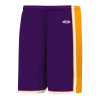 Athletic (AK) Knit Athletic Knit (AK) BS1735Y-441 Youth Purple/Gold/White Pro Basketball Shorts