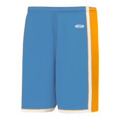 Athletic (AK) Knit Athletic Knit (AK) BS1735A-473 Adult Sky Blue/Gold/White Pro Basketball Shorts