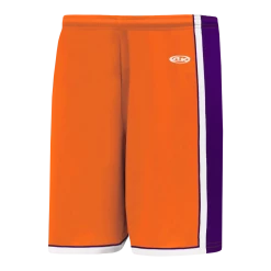 Athletic (AK) Knit Athletic Knit (AK) BS1735A-477 Adult Orange/Purple/White Pro Basketball Shorts