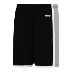 Athletic (AK) Knit Athletic Knit (AK) BS1735Y-918 Youth Black/Grey/White Pro Basketball Shorts
