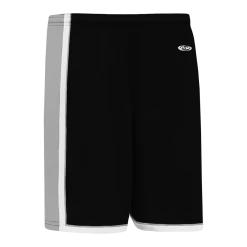 Athletic (AK) Knit Athletic Knit (AK) BS1735A-918 Adult Black/Grey/White Pro Basketball Shorts