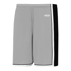 Athletic (AK) Knit Athletic Knit (AK) BS1735Y-973 Youth Grey/Black/White Pro Basketball Shorts