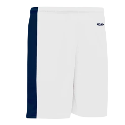 Athletic (AK) Knit Athletic Knit (AK) SS9145M-217 Mens White/Navy Pro Soccer Shorts