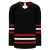 Athletic (AK) Knit Athletic Knit (AK) H550BY-CHI670B New Youth Chicago Blackhawks Third Black Hockey Jersey