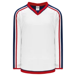 Athletic (AK) Knit Athletic Knit (AK) H550BA-CLM891B Adult 2010 Columbus Blue Jackets White Hockey Jersey