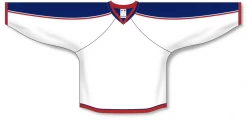 Athletic (AK) Knit Athletic Knit (AK) H550BY-CLM891B Youth 2010 Columbus Blue Jackets White Hockey Jersey