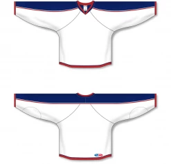 Athletic (AK) Knit Athletic Knit (AK) H550BY-CLM891B Youth 2010 Columbus Blue Jackets White Hockey Jersey