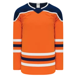 Athletic (AK) Knit Athletic Knit (AK) H550BA-EDM369B Adult 2017 Edmonton Oilers Orange Hockey Jersey