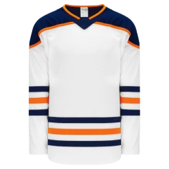 Athletic (AK) Knit Athletic Knit (AK) H550BA-EDM371B Adult 2017 Edmonton Oilers White Hockey Jersey