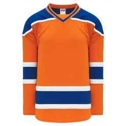 Athletic (AK) Knit Athletic Knit (AK) H550BY-EDM738B New Youth 2015 Edmonton Oilers Third Orange Hockey Jersey