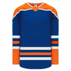 Athletic (AK) Knit Athletic Knit (AK) H550BA-EDM877B Adult 2018 Edmonton Oilers Third Royal Blue Hockey Jersey