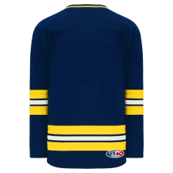 Athletic (AK) Knit Athletic Knit (AK) H550BA-MIC787B New Adult 2011 University Of Michigan Wolverines Navy Hockey Jersey