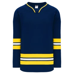 Athletic (AK) Knit Athletic Knit (AK) H550BY-MIC787B New Youth 2011 University Of Michigan Wolverines Navy Hockey Jersey