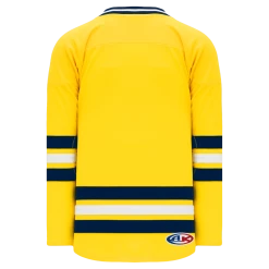 Athletic (AK) Knit Athletic Knit (AK) H550BY-MIC788B New Youth 2011 University Of Michigan Wolverines Maize Hockey Jersey