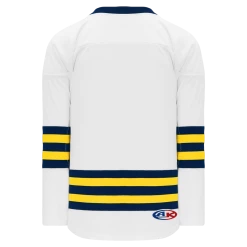 Athletic (AK) Knit Athletic Knit (AK) H550BY-MIC789B 2011 New Youth University Of Michigan Wolverines White Hockey Jersey