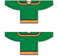 Athletic (AK) Knit Athletic Knit (AK) H550BY-MIG647B Youth Mighty Ducks Movie Kelly Green Hockey Jersey
