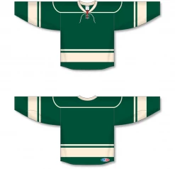 Athletic (AK) Knit Athletic Knit (AK) H550BY-MIN563B Youth 2009 Minnesota Wild Third Dark Green Hockey Jersey