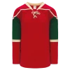Athletic (AK) Knit Athletic Knit (AK) H550BY-MIN564B Youth 2007 Minnesota Wild Red Hockey Jersey