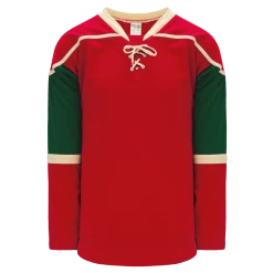 Athletic (AK) Knit Athletic Knit (AK) H550BY-MIN564B Youth 2007 Minnesota Wild Red Hockey Jersey