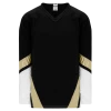 Athletic (AK) Knit Athletic Knit (AK) H550BY-PIT514B New Youth Pittsburgh Penguins Third Black Hockey Jersey