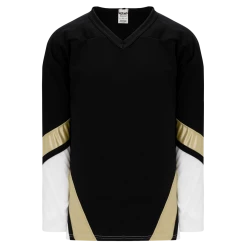 Athletic (AK) Knit Athletic Knit (AK) H550BY-PIT514B New Youth Pittsburgh Penguins Third Black Hockey Jersey