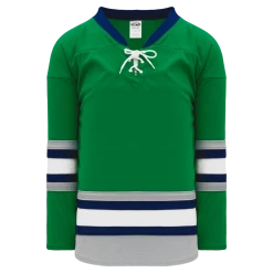 Athletic (AK) Knit Athletic Knit (AK) H550BY-PLY843B New Youth Plymouth Whalers Kelly Green Hockey Jersey