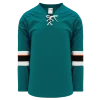 Athletic (AK) Knit Athletic Knit (AK) H550BY-SAN466B Youth 2013 San Jose Sharks Pacific Teal Hockey Jersey