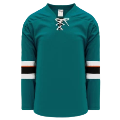 Athletic (AK) Knit Athletic Knit (AK) H550BY-SAN466B Youth 2013 San Jose Sharks Pacific Teal Hockey Jersey