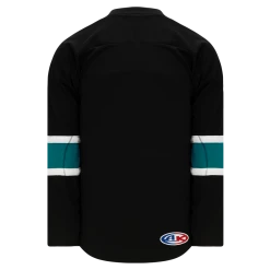 Athletic (AK) Knit Athletic Knit (AK) H550BA-SAN634B Adult 2008 San Jose Sharks Third Black Hockey Jersey