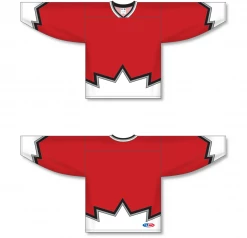 Athletic (AK) Knit Athletic Knit (AK) H550CY-67S912C Sublimated Youth Ottawa 67's Red Hockey Jersey