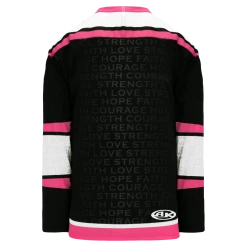Athletic (AK) Knit Athletic Knit (AK) H550CA-BCA773C Sublimated Adult Breast Cancer Awareness Black Hockey Jersey