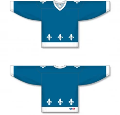 Athletic (AK) Knit Athletic Knit (AK) H550CY-QUE852C Youth Sublimated Quebec Nordiques Blue Hockey Jersey