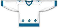 Athletic (AK) Knit Athletic Knit (AK) ZH102-QUE853C Sublimated 2011 Quebec Nordiques White Hockey Jersey