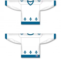 Athletic (AK) Knit Athletic Knit (AK) ZH102-QUE853C Sublimated 2011 Quebec Nordiques White Hockey Jersey