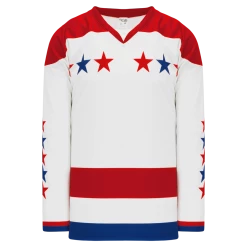 Athletic (AK) Knit Athletic Knit (AK) H550CA-WAS908C Adult Sublimated 2011 Washington Capitals Winter Classic White Hockey Jersey