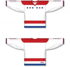 Athletic (AK) Knit Athletic Knit (AK) H550CY-WAS908C Youth Sublimated 2011 Washington Capitals Winter Classic White Hockey Jersey