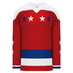 Athletic (AK) Knit Athletic Knit (AK) H550CA-WAS916C Adult Sublimated 2005 Washington Capitals Third Red Hockey Jersey