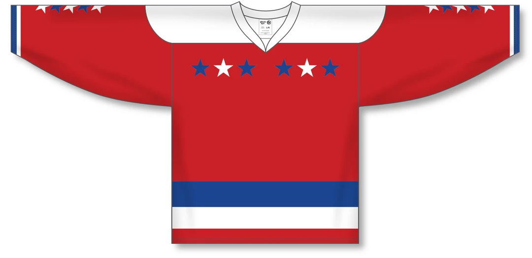 Athletic (AK) Knit Athletic Knit (AK) H550CA-WAS916C Adult Sublimated 2005 Washington Capitals Third Red Hockey Jersey 5 Athletic (AK) Knit Athletic Knit (AK) H550CA-WAS916C Adult Sublimated 2005 Washington Capitals Third Red Hockey Jersey