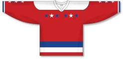 Athletic (AK) Knit Athletic Knit (AK) H550CY-WAS916C Youth Sublimated 2005 Washington Capitals Third Red Hockey Jersey