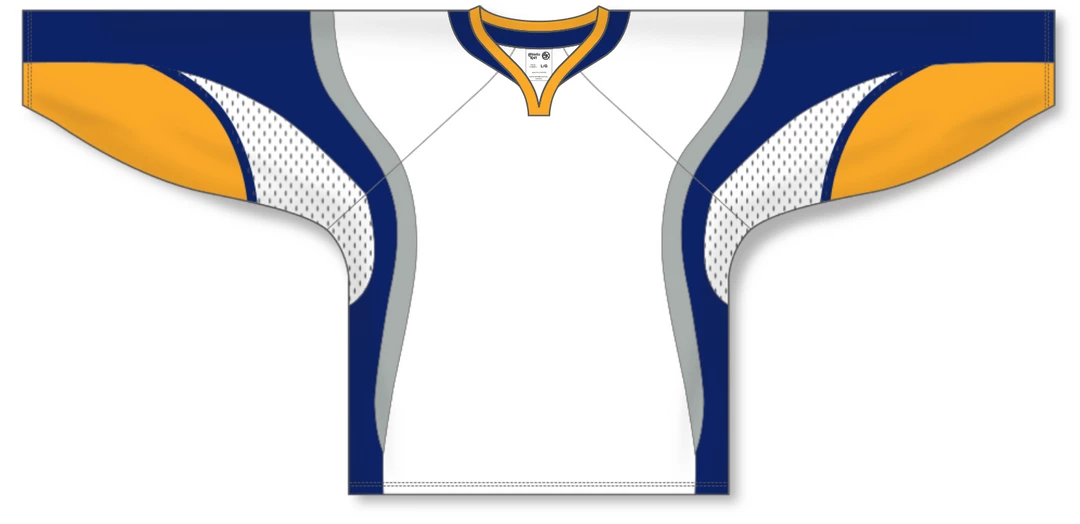 Athletic (AK) Knit Athletic Knit (AK) H550DY-BUF801D 2008 Youth Buffalo Sabres White Hockey Jersey 5 Athletic (AK) Knit Athletic Knit (AK) H550DY-BUF801D 2008 Youth Buffalo Sabres White Hockey Jersey