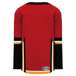 Athletic (AK) Knit Athletic Knit (AK) H550DY-CAL718D 2017 Youth Calgary Flames Red Hockey Jersey