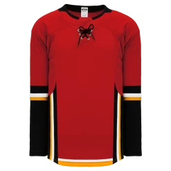 Athletic (AK) Knit Athletic Knit (AK) H550DA-CAL718D 2017 Adult Calgary Flames Red Hockey Jersey