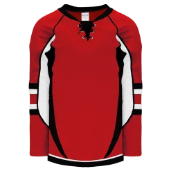 Athletic (AK) Knit Athletic Knit (AK) H550DA-OTT935D 2009 Adult Ottawa Senators Third Red Hockey Jersey