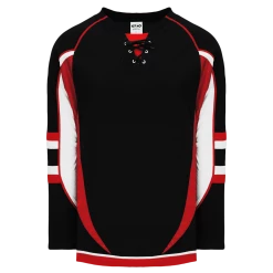 Athletic (AK) Knit Athletic Knit (AK) H550DA-OTT936D 2009 Adult Ottawa Senators Third Black Hockey Jersey