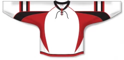 Athletic (AK) Knit Athletic Knit (AK) H550DA-OTT937D 2009 Adult Ottawa Senators Third White Hockey Jersey