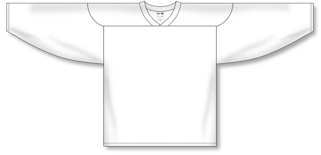 Athletic (AK) Knit Athletic Knit (AK) H6000A-000 Adult White Practice Hockey Jersey 5 Athletic (AK) Knit Athletic Knit (AK) H6000A-000 Adult White Practice Hockey Jersey