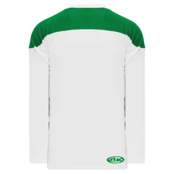 Athletic (AK) Knit Athletic Knit (AK) H6100A-211 Adult White/Kelly Green League Hockey Jersey