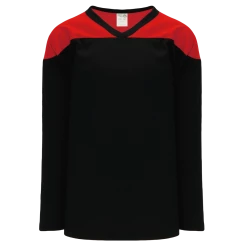 Athletic (AK) Knit Athletic Knit (AK) H6100Y-249 Youth Black/Red League Hockey Jersey