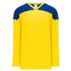Athletic (AK) Knit Athletic Knit (AK) H6100A-257 Adult Maize/Royal Blue League Hockey Jersey
